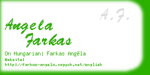angela farkas business card